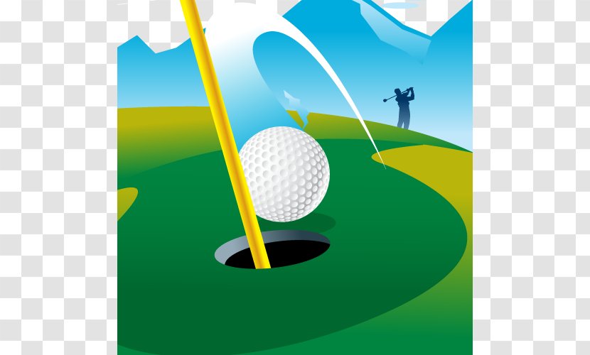 Golf Course Putter Hole In One - Vector Transparent PNG