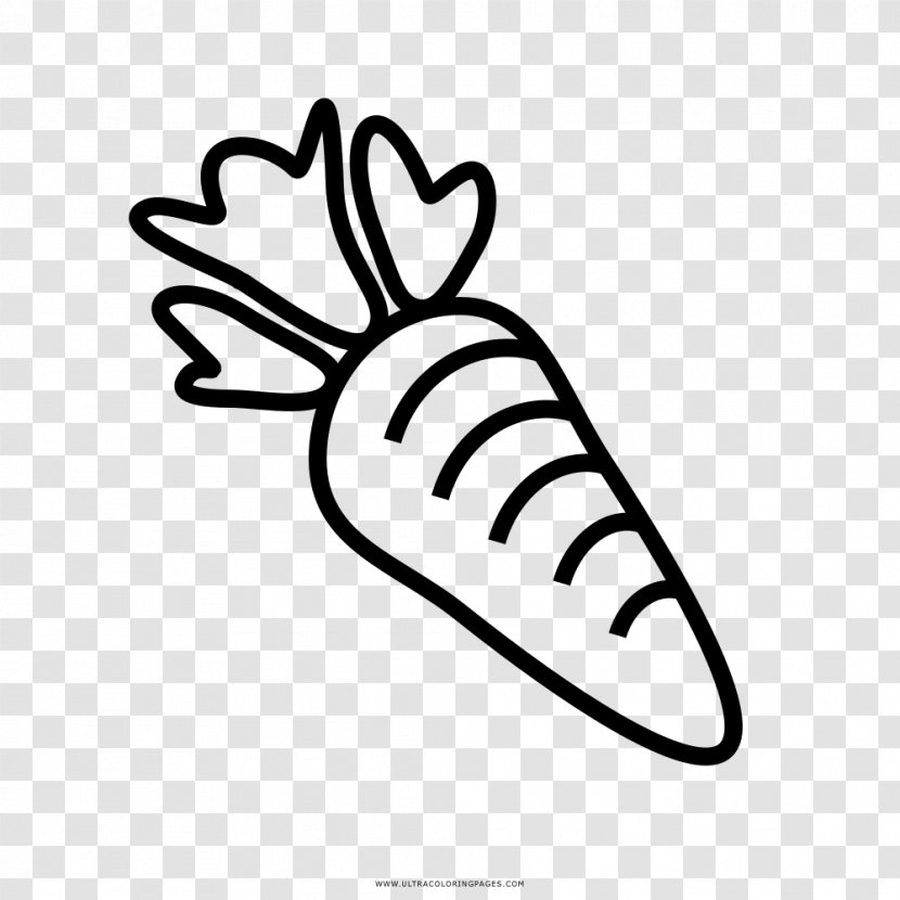 Coloring Book Drawing Carrot Clip Art - Silhouette Transparent PNG