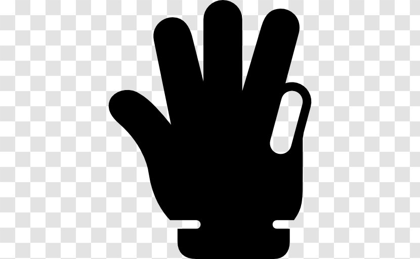 Thumb Middle Finger Hand Gesture - Safety Glove Transparent PNG