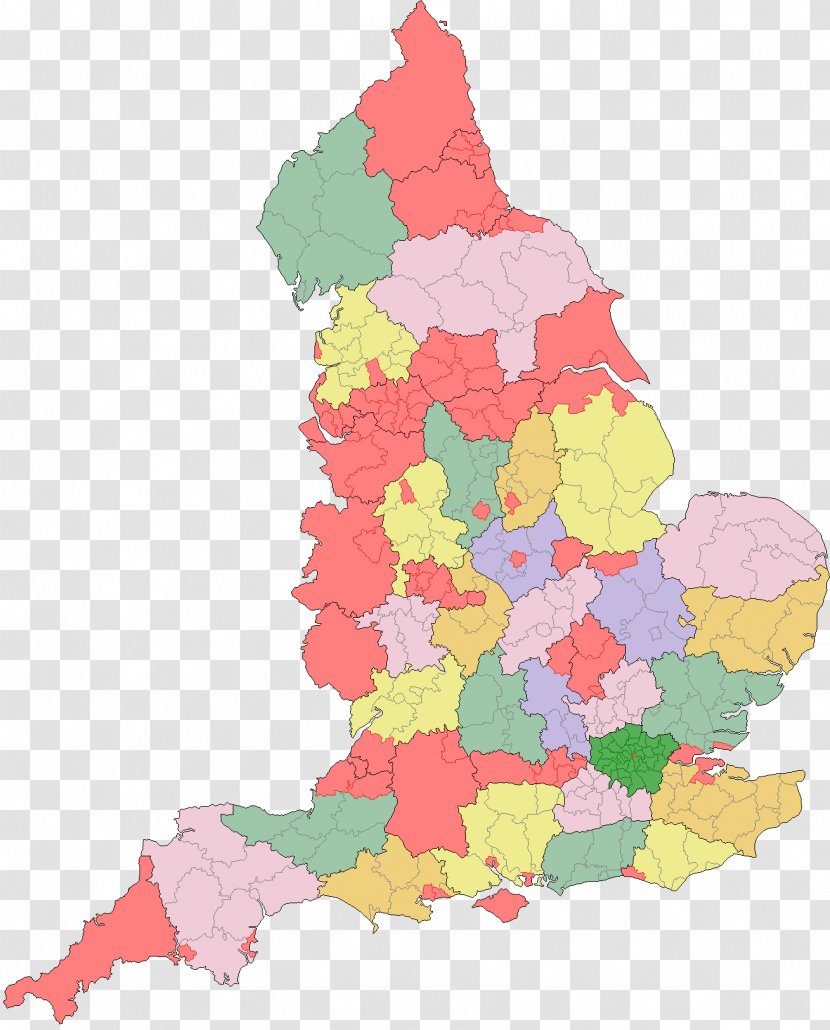 Regions Of England Map Vector Graphics Image Clip Art - Pink Transparent PNG
