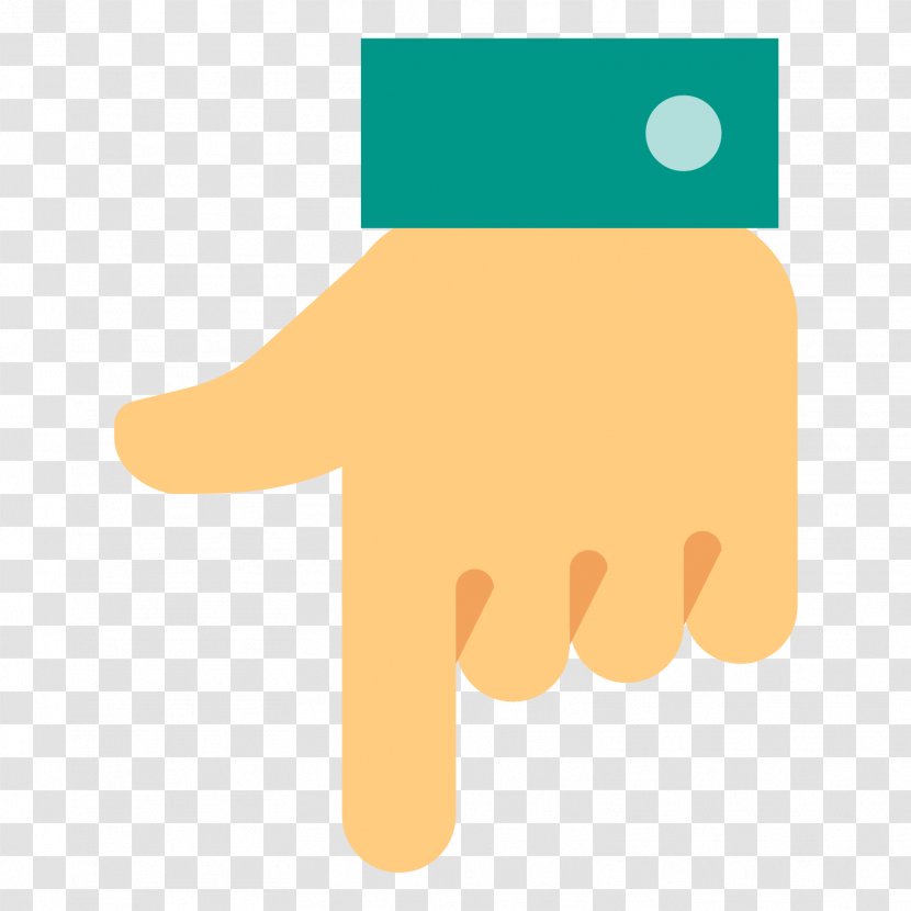 Clip Art - Yellow - Hand Point Transparent PNG