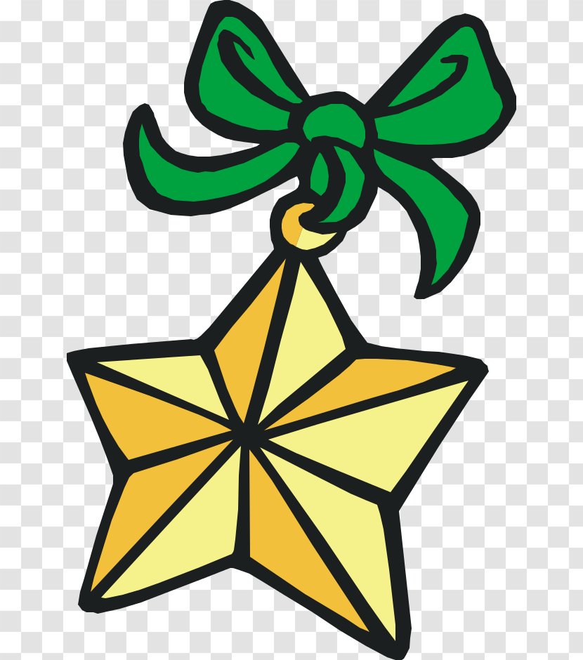 Star Of Bethlehem Christmas Card Coloring Book - Green Ribbon Transparent PNG