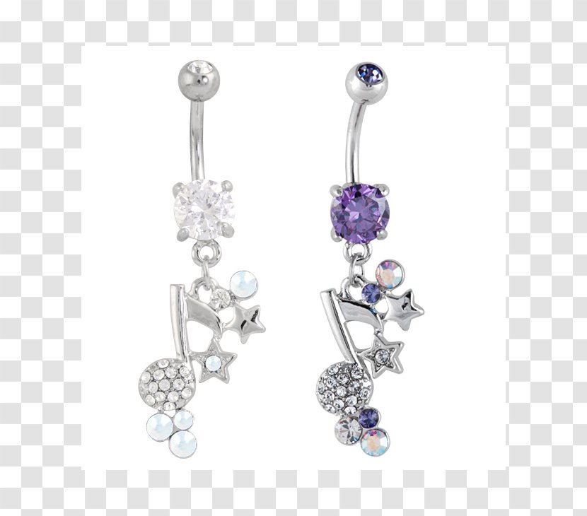 Earring Body Jewellery Gemstone Silver Transparent PNG