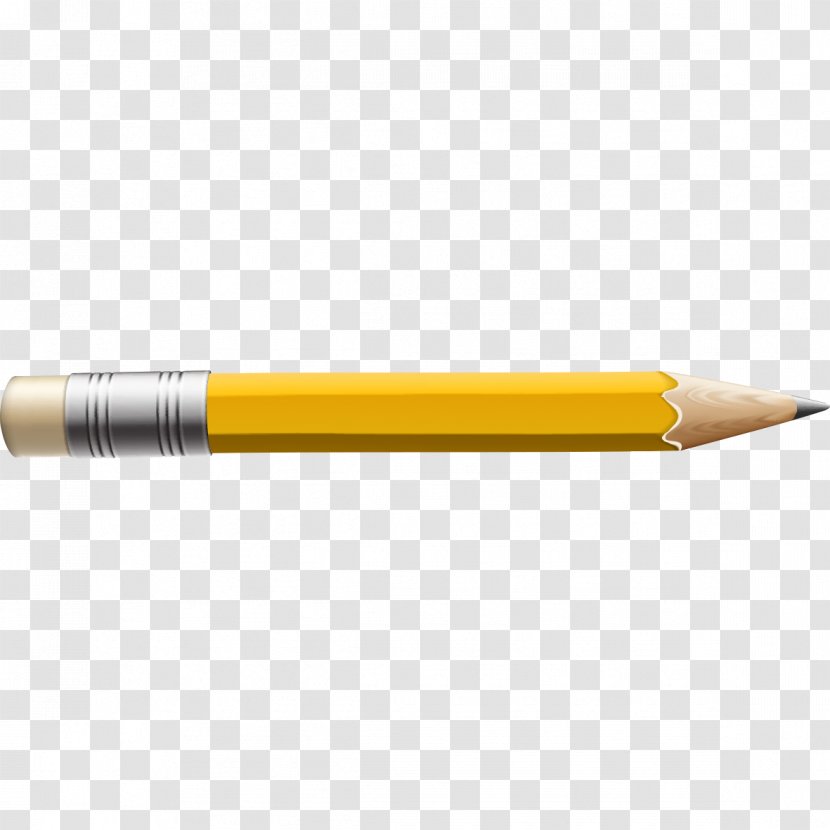 Pencil Yellow - Stock Image Transparent PNG