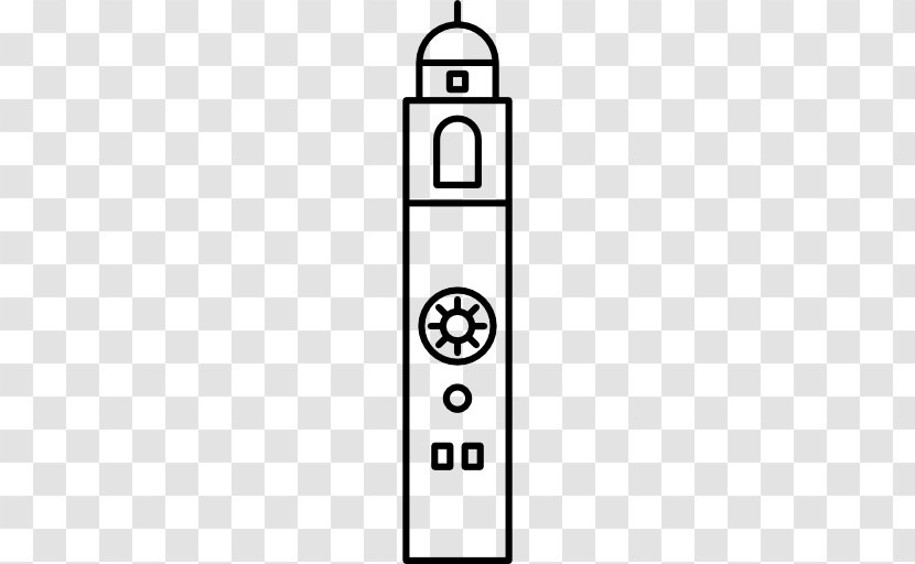 Makkah Clock Tower - Black And White Transparent PNG