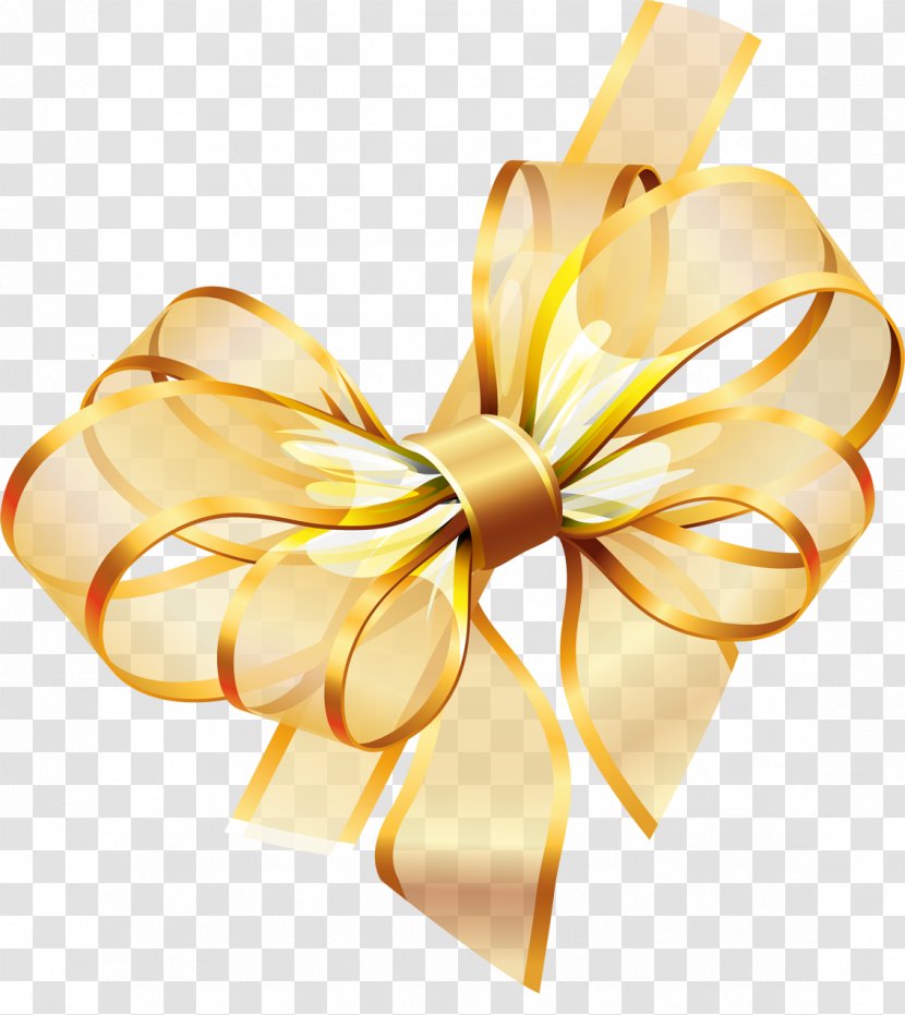 Ribbon Gold Clip Art - Stock Photography - Bowknot Transparent PNG