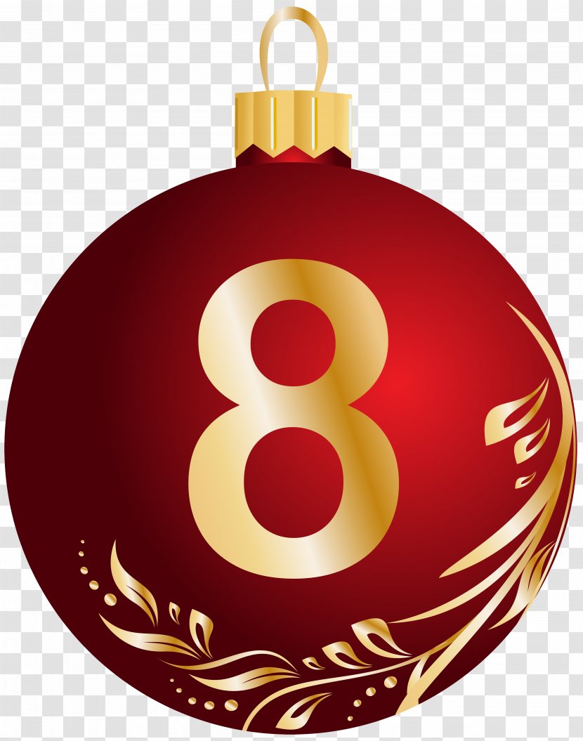 Christmas Number Clip Art - Symbol - Ball Eight Transparent Image Transparent PNG