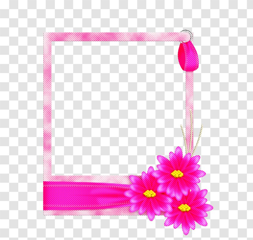 Pink Flower Frame - Body Jewellery - Paper Product Wildflower Transparent PNG