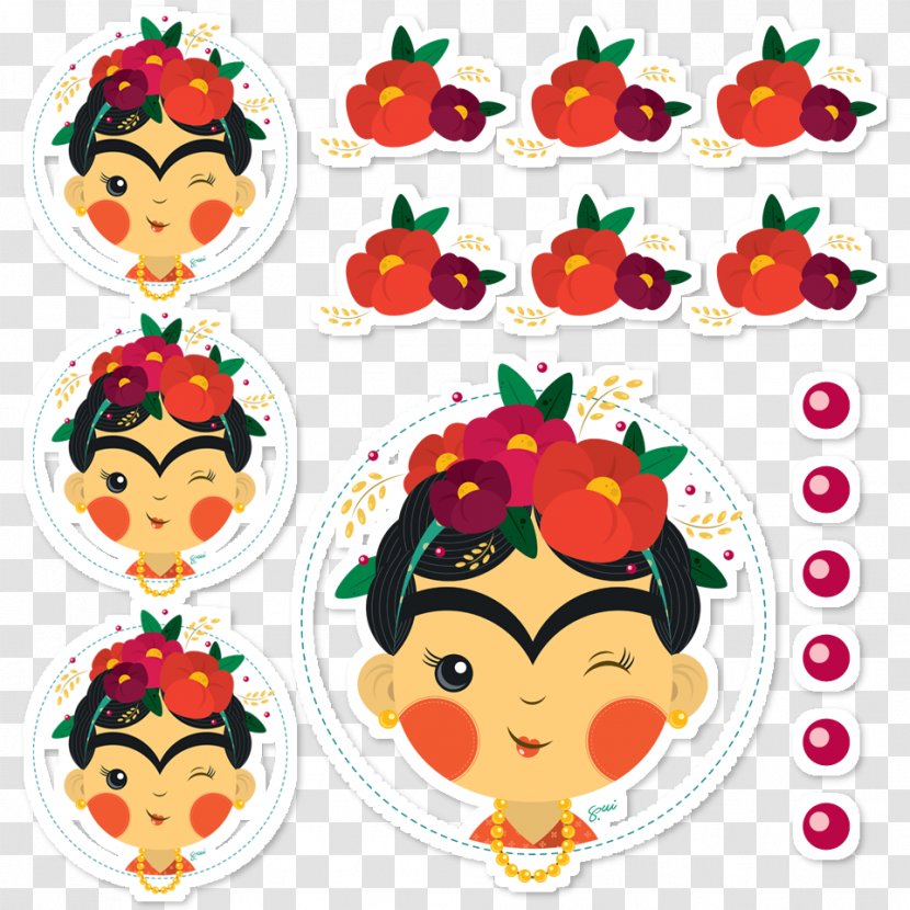 Art Sticker Flower Towel Clip - Graphical User Interface - Frida Khalo Transparent PNG