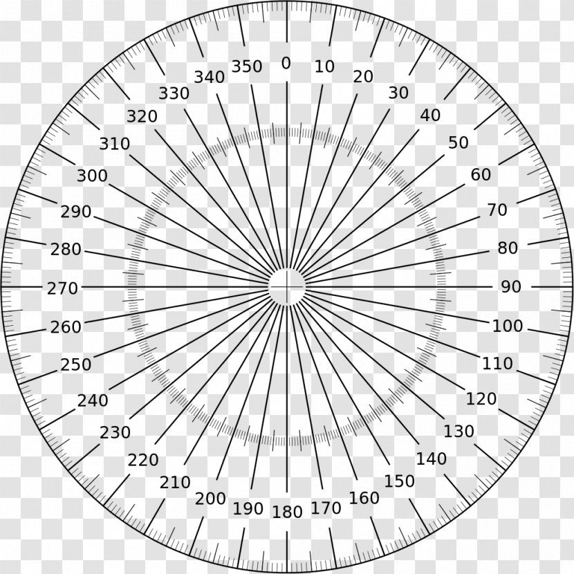 Graph Paper Polar Coordinate System Of A Function Circle - Radius - Ferris Wheel Transparent PNG