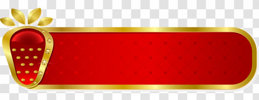 Download Text Box Auglis Gold - Diamond - Vector Exquisite Strawberry Fruit Red Label Transparent PNG