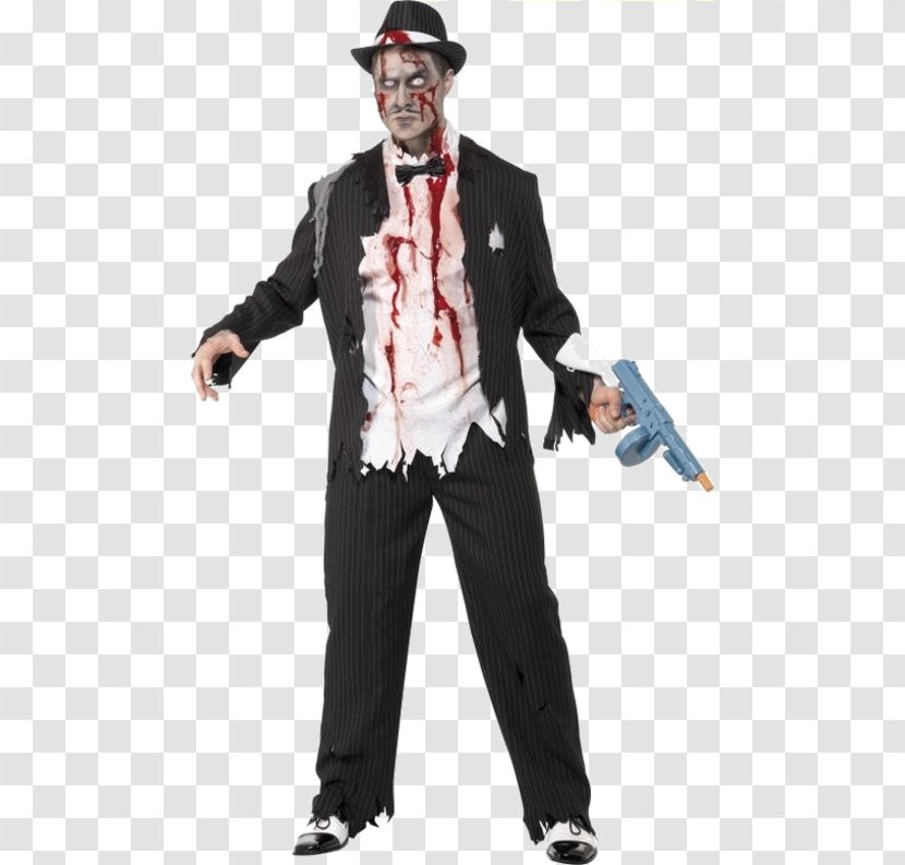 Halloween Costume Gangster Clothing Party - Watercolor - Gangester Transparent PNG