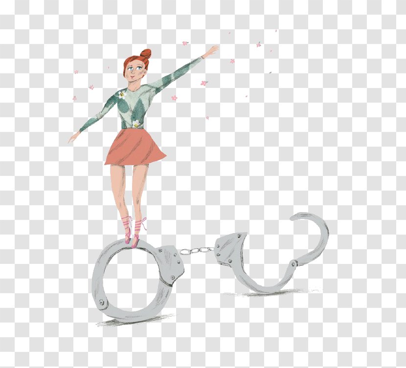 Cartoon Handcuffs Drawing - Heart - Unlock Transparent PNG