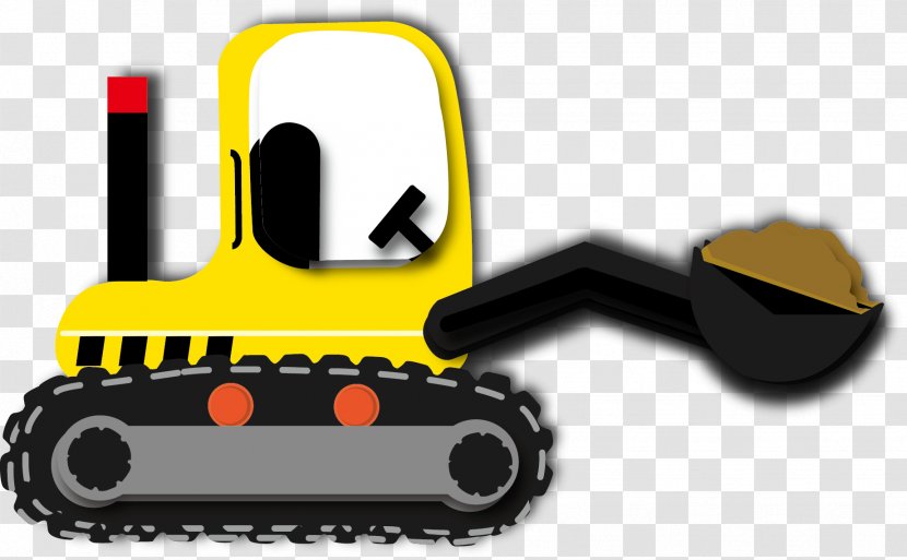 Car Vehicle Drawing Tractor - Cartoon Bulldozer Transparent PNG