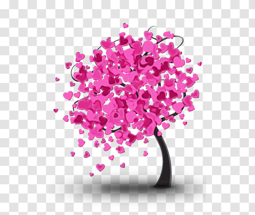 Pink Flower Plant Magenta Heart Transparent PNG