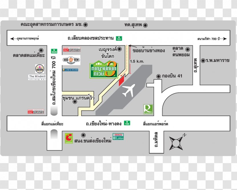 กาญจน์กนกทาวน์ 3 1 Mae Hia Meter Map - Span - Multimedia Transparent PNG