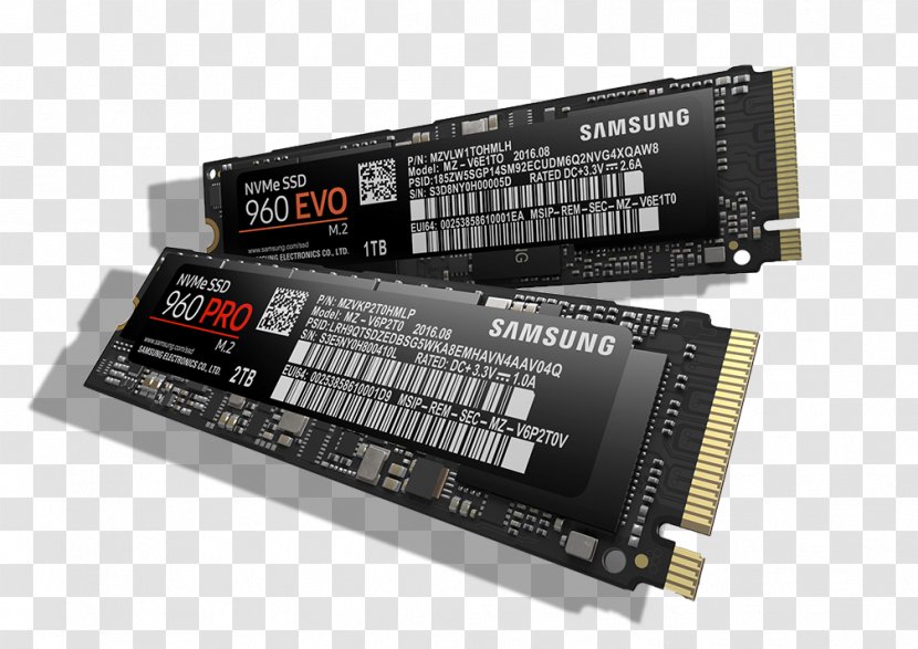 Samsung 960 PRO SSD EVO M.2 Solid-state Drive NVM Express - Personal Computer Transparent PNG