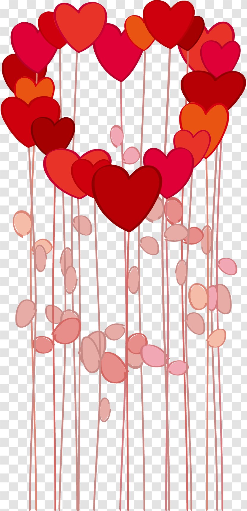 Wedding Invitation Love Flower Heart - Vector Red Balloon Transparent PNG