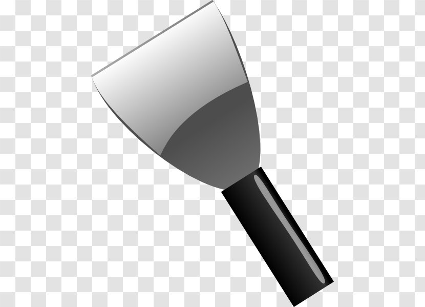 Putty Knife Spatula Clip Art - Black And White - Scraper Cliparts Transparent PNG