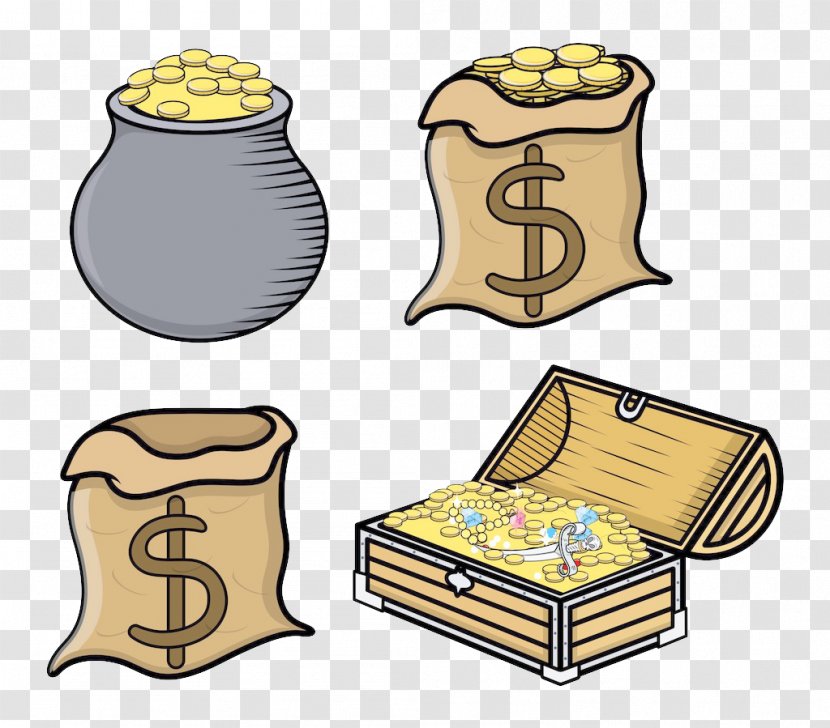 Treasure Cartoon Drawing Clip Art - Piracy - Gold Transparent PNG