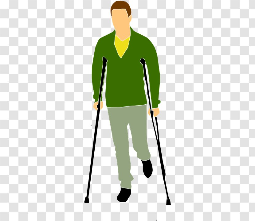 Personal Injury Physician Work Accident Crutch - Physical Therapy - Grass Transparent PNG