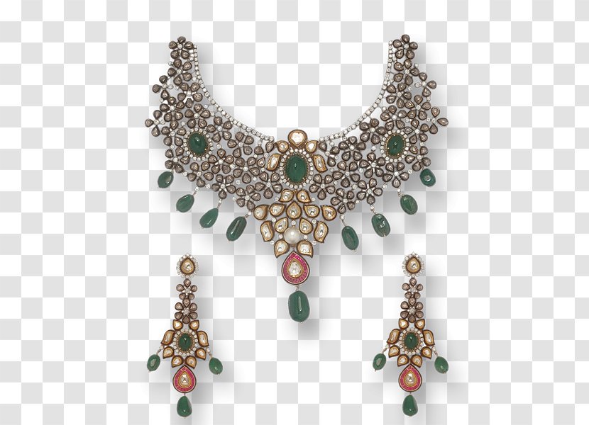 Emerald Earring Necklace Jewellery Jewelry Design - Designer - Diamonds And Pearls Transparent PNG