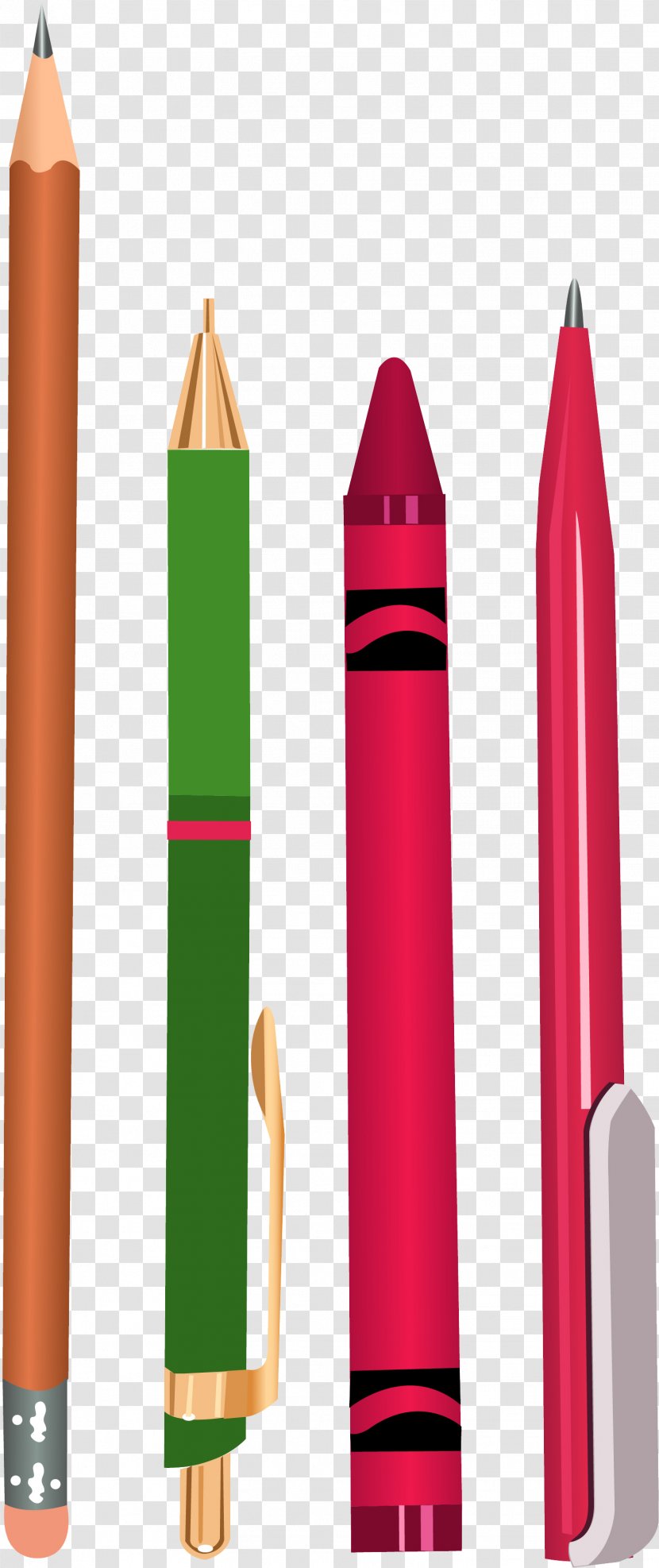 Colored Pencil - Lipstick - Stationary Transparent PNG