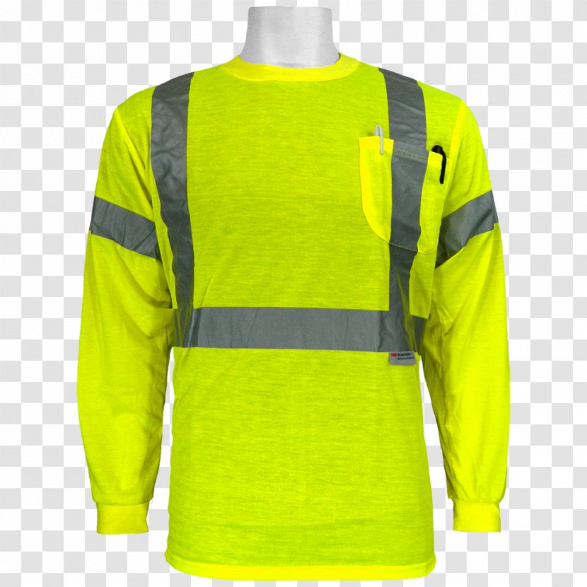 Long-sleeved T-shirt Bluza Jacket - Safety Vest Transparent PNG