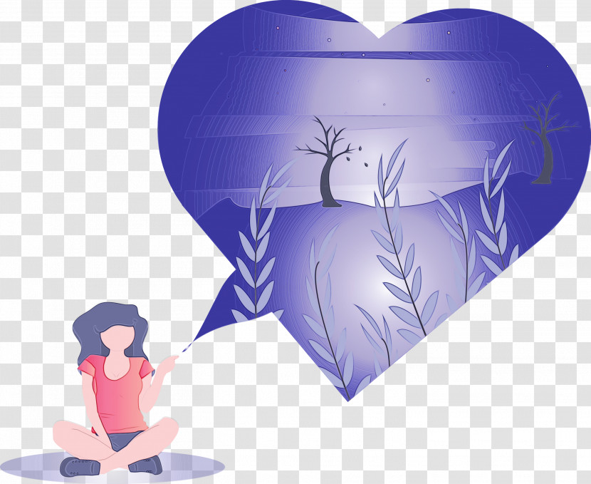 Purple Violet Heart Transparent PNG