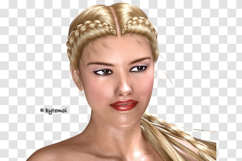 Blond Headpiece Long Hair Brown Transparent PNG