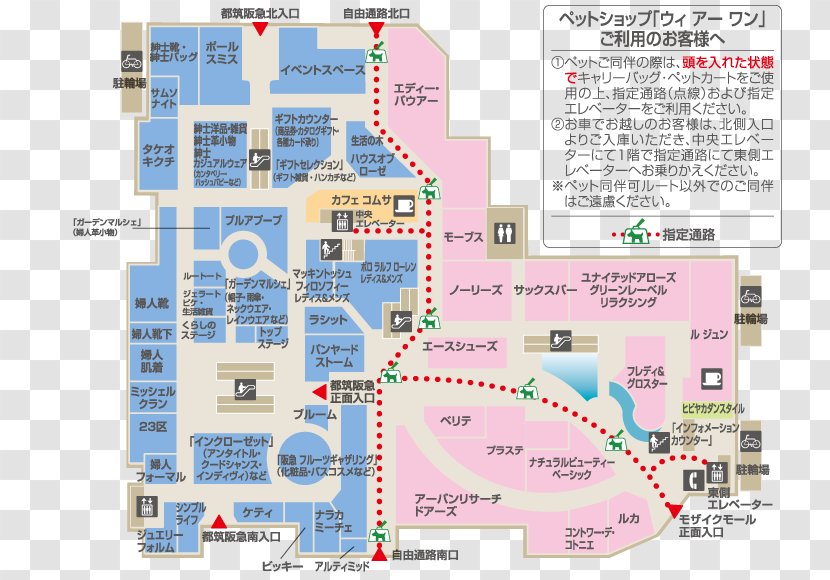 MOSAICMALL Kohoku 都筑阪急 Map Shopping Centre Plan - Yokohama - Center Transparent PNG