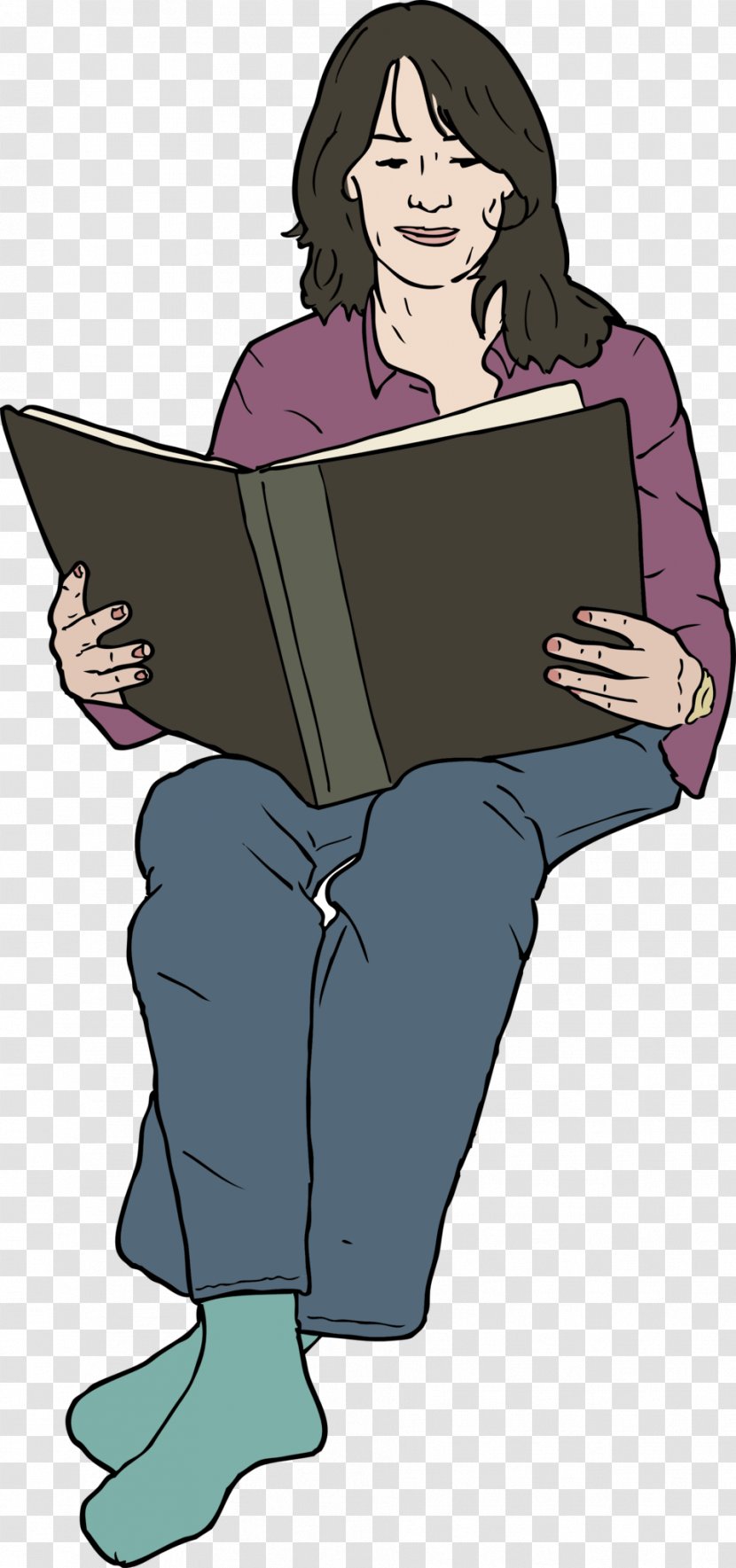 Woman Reading Clip Art - Frame - Publicity Clipart Transparent PNG