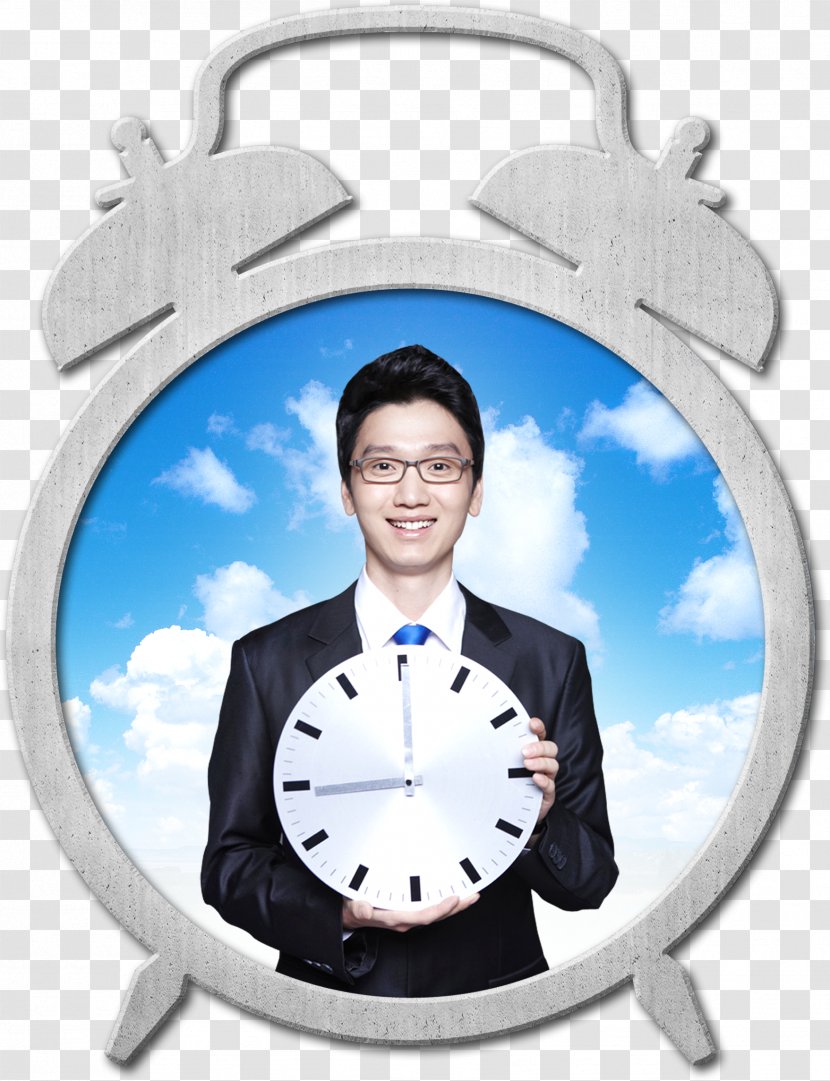 Alarm Clock U96eau82b1u79d8u6247 Businessperson - Professional - Man Holding Dial Transparent PNG