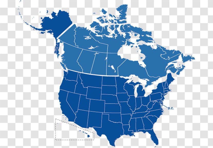 United States Canada Blank Map World Transparent PNG