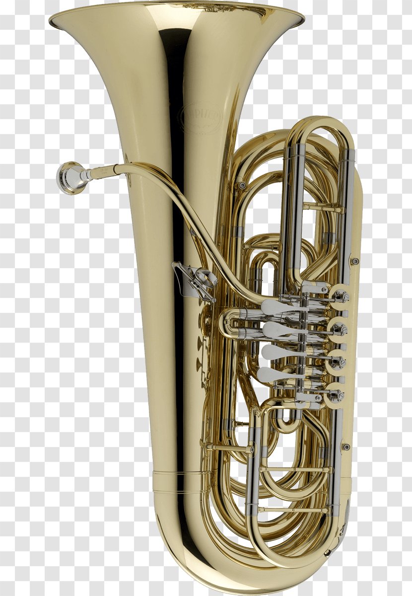 Tuba Saxhorn Brass Instruments Double Bass Cornet - Cartoon - Musical Transparent PNG