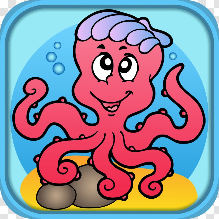 Octopus Aquatic Animal Clip Art - Marine Invertebrates - Octapus Transparent PNG