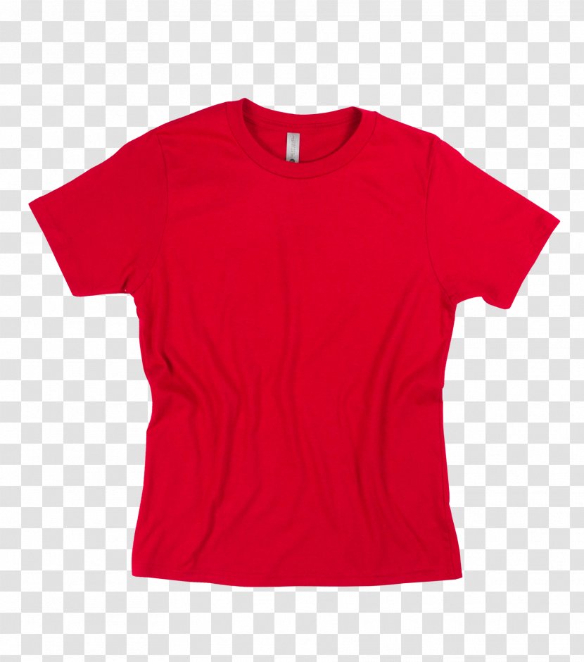 T-shirt Polo Shirt Sleeve Red - Neck - Printed T Transparent PNG