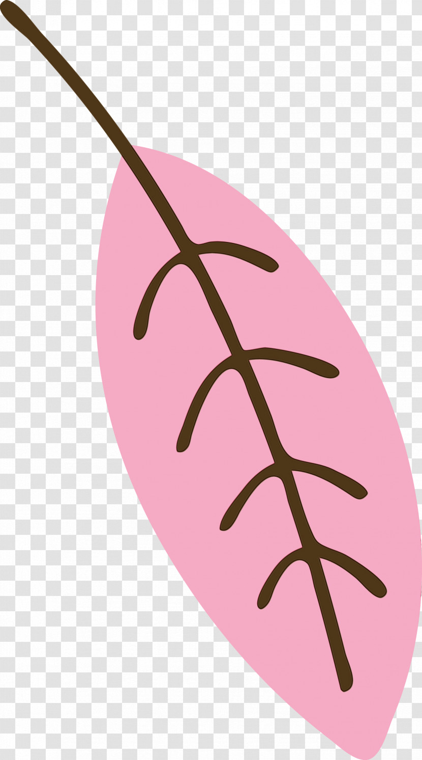 Leaf Pink M Font Line Biology Transparent PNG
