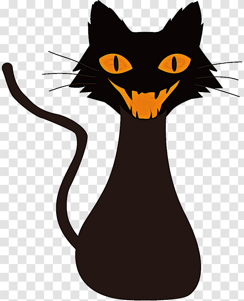 Black Cat Halloween Cat Transparent PNG