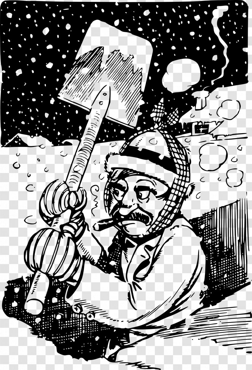 Snow Shovel Snowflake Snowman Clip Art - Text Transparent PNG