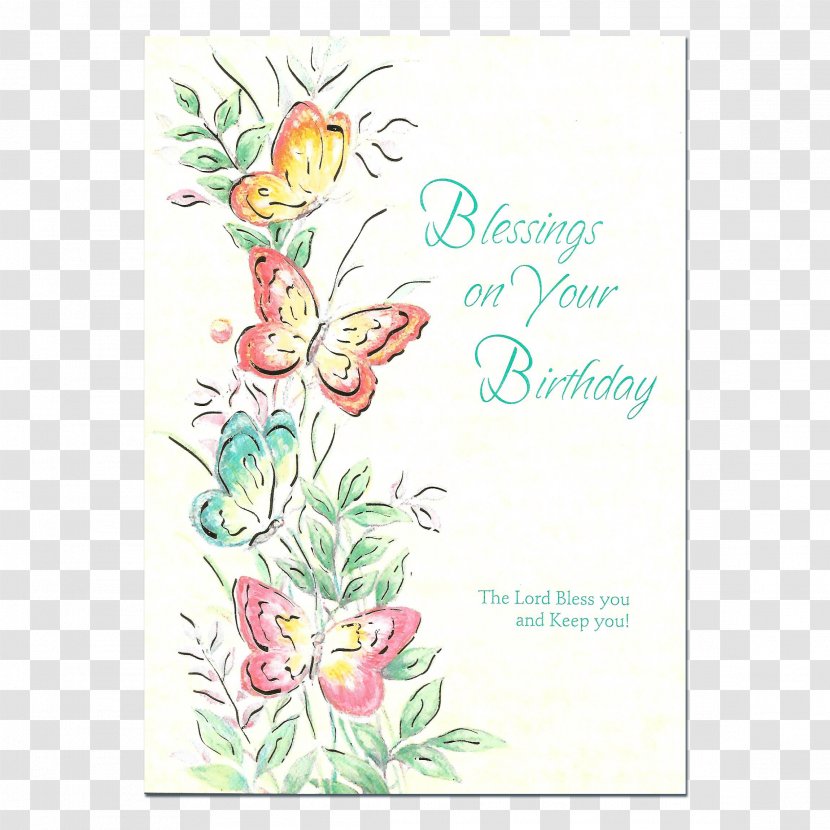 Floral Design Birthday Greeting & Note Cards Blessing - Flowering Plant Transparent PNG