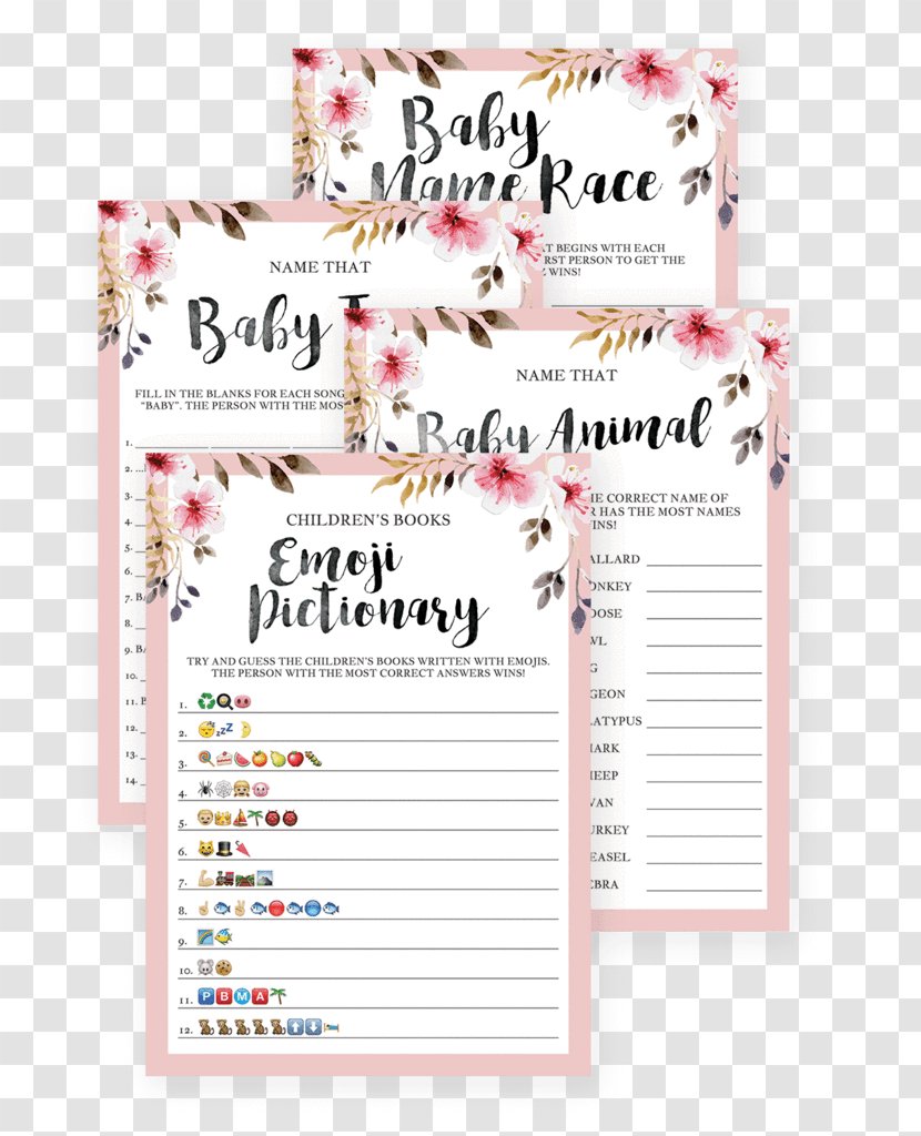 Paper Printing Baby Shower Party - Unicorn Invitations Transparent PNG