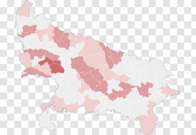Map Pink M Tuberculosis - Uttar Pradesh Transparent PNG