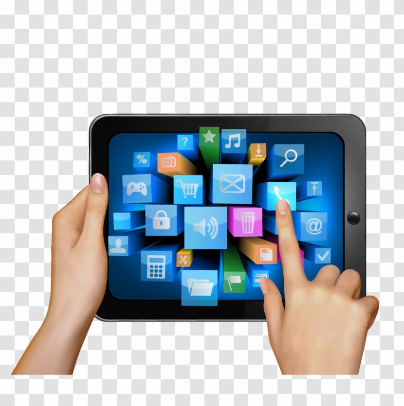 Tablet Computer Multimedia Interactive Media Interactivity - Holding IPAD Transparent PNG
