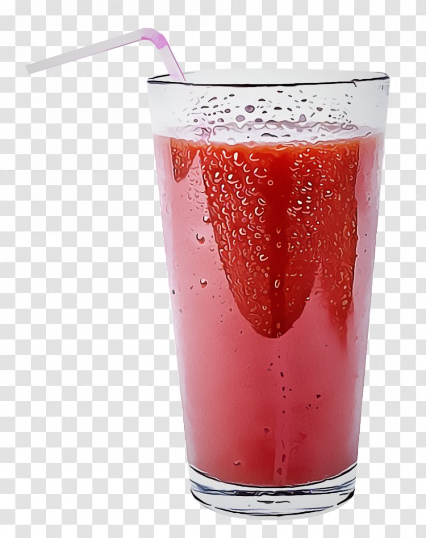 Drink Juice Strawberry Non-alcoholic Beverage Food - Smoothie Italian Soda Transparent PNG