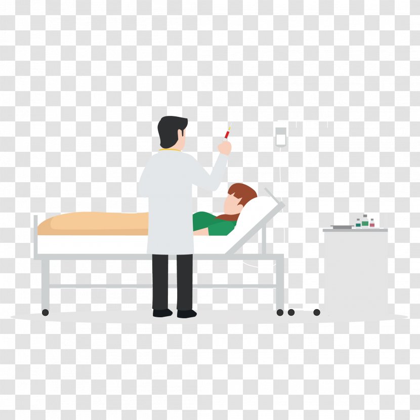 Euclidean Vector Hospital Health Care - Sitting - The Doctor Is Serious About Transparent PNG