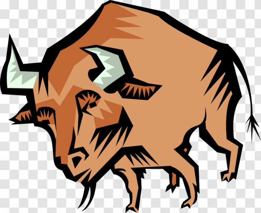 Clip Art Illustration Vector Graphics Image - Bovine - Buffalos Transparent PNG