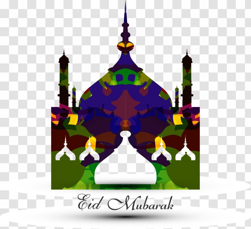 Mosque Eid Mubarak Al-Fitr Clip Art - Ramadan Card Festival Transparent PNG
