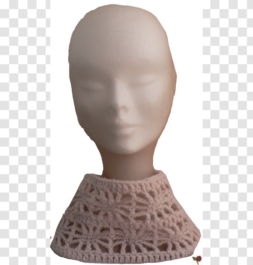 Mannequin Neck Brown - Filet Crochet Transparent PNG