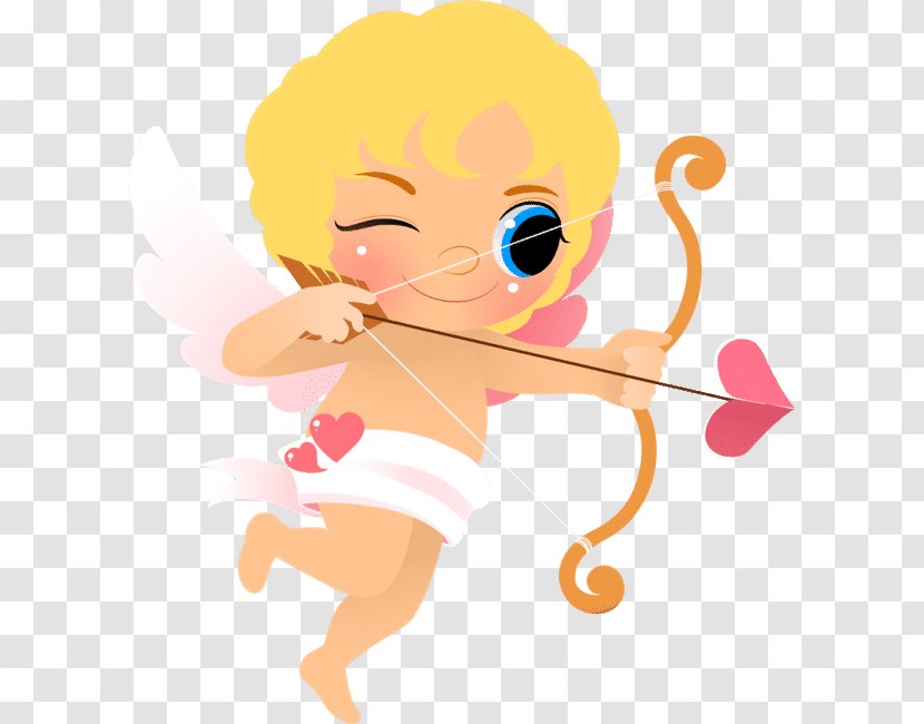 Cupid Valentine's Day Clip Art - Silhouette Transparent PNG